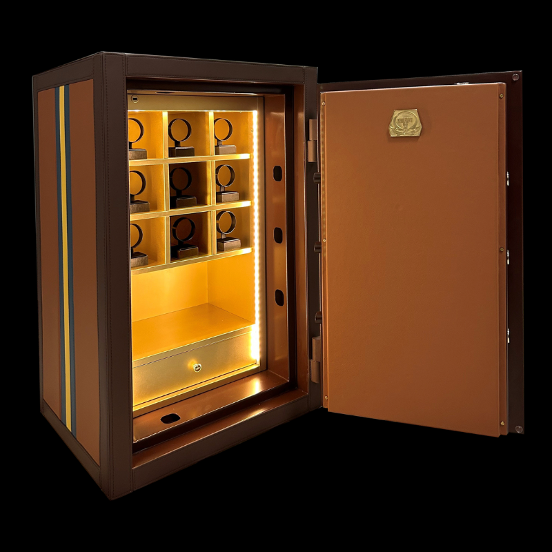 Coffre-fort de luxe en cuir
