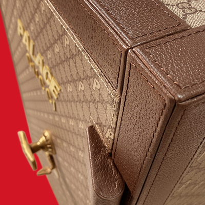 Luxury safe in malachite and brass